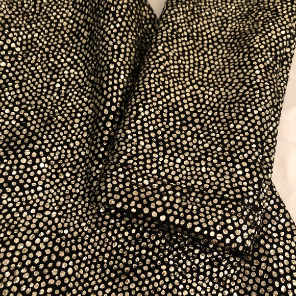 TopShop gold and black fitted midi dress - Picture 7 of 8